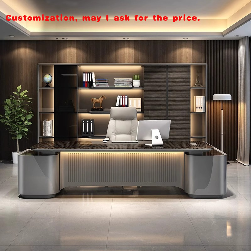 Office Furniture Luxury - 맞춤형 고급 래커 마감 임원 책상,