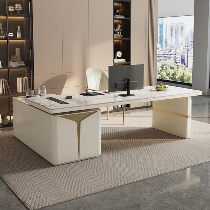 Office Furniture Com - 현대적인 다기능 보스 책상, 수납공간이 있는