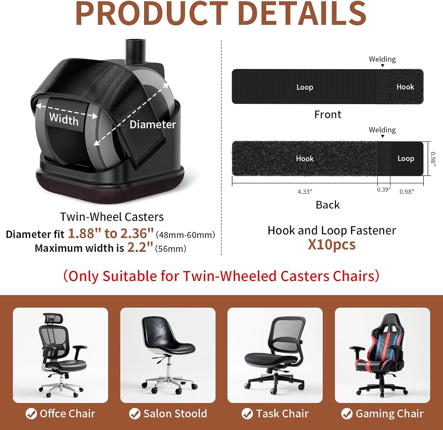 5PCS 의자 다리 보호대 사무실 의자 휠 컵 가구 휠 - Office Furniture Brands 리뷰 및 가격