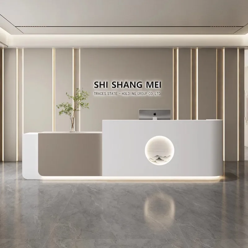 북유럽 크림 스타일 리셉션 데스크 모던 럭셔리 의류 매 - Office Furniture Company 리뷰 및 가격
