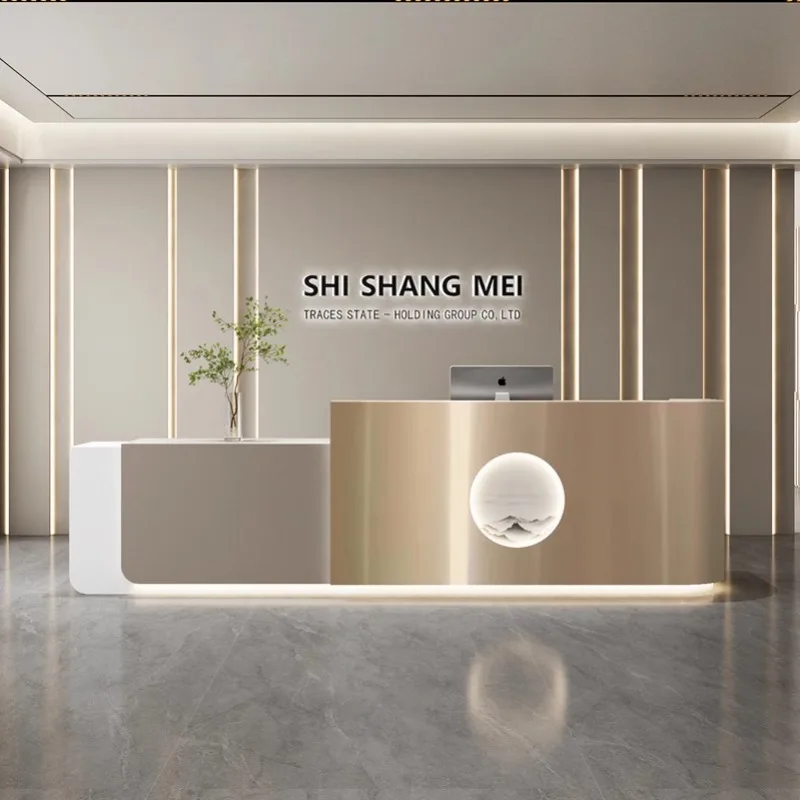 북유럽 크림 스타일 리셉션 데스크 모던 럭셔리 의류 매 - Office Furniture Company 리뷰 및 가격