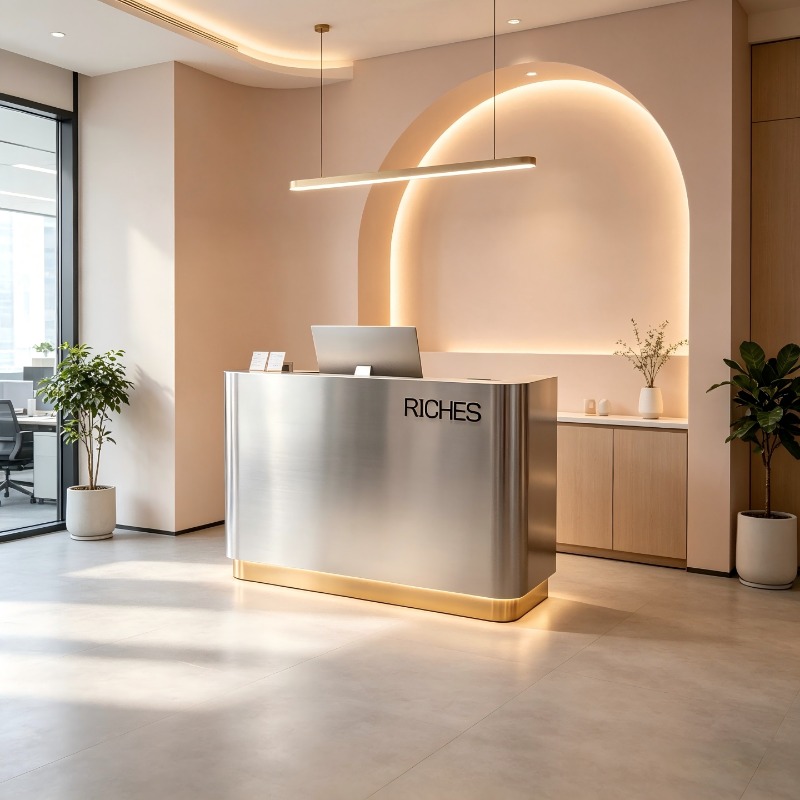 이탈리아 스테인리스 스틸 회사 리셉션 데스크 북유럽 고 - Office Furniture Company 리뷰 및 가격