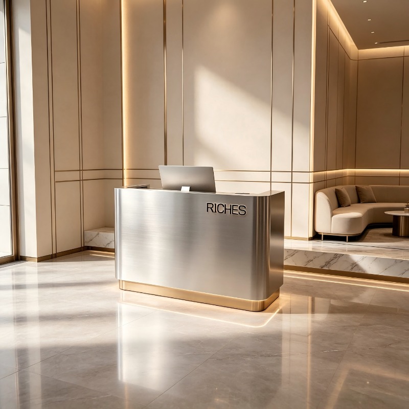 이탈리아 스테인리스 스틸 회사 리셉션 데스크 북유럽 고 - Office Furniture Company 리뷰 및 가격