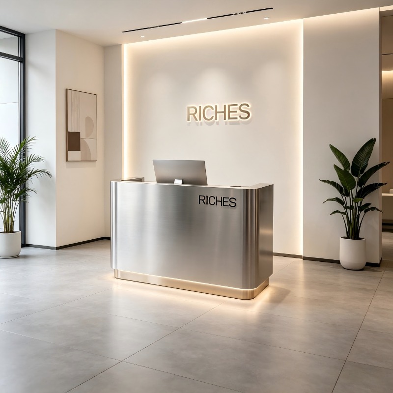 이탈리아 스테인리스 스틸 회사 리셉션 데스크 북유럽 고 - Office Furniture Company 리뷰 및 가격