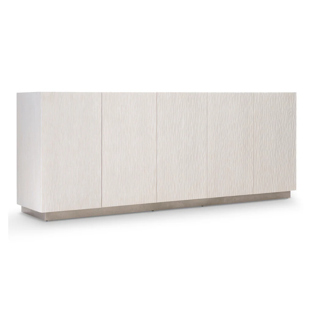 모던 화이트 웨이브 질감 TV 스탠드 크레덴자, 가정  - Credenza Office Storage 리뷰 및 가격