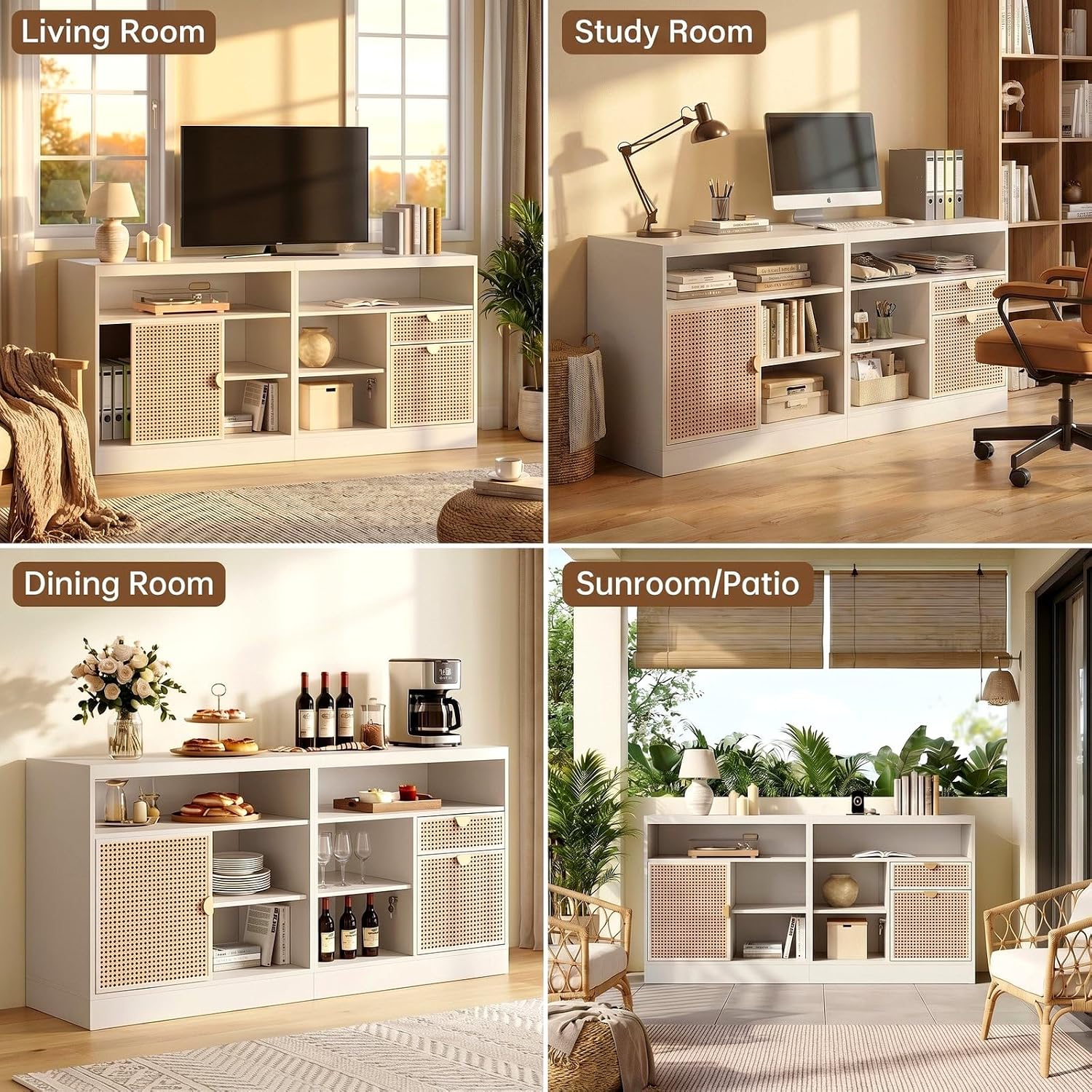 63인치 크레덴자, 2개의 서랍, 잠금장치 및 콘센트, - Credenza Office Storage 리뷰 및 가격
