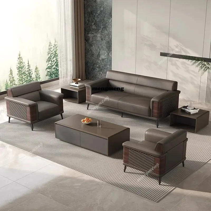 H132 고급 PU 가죽 사무실 소파 커피 세트, 회사 - Office Furniture Company 리뷰 및 가격