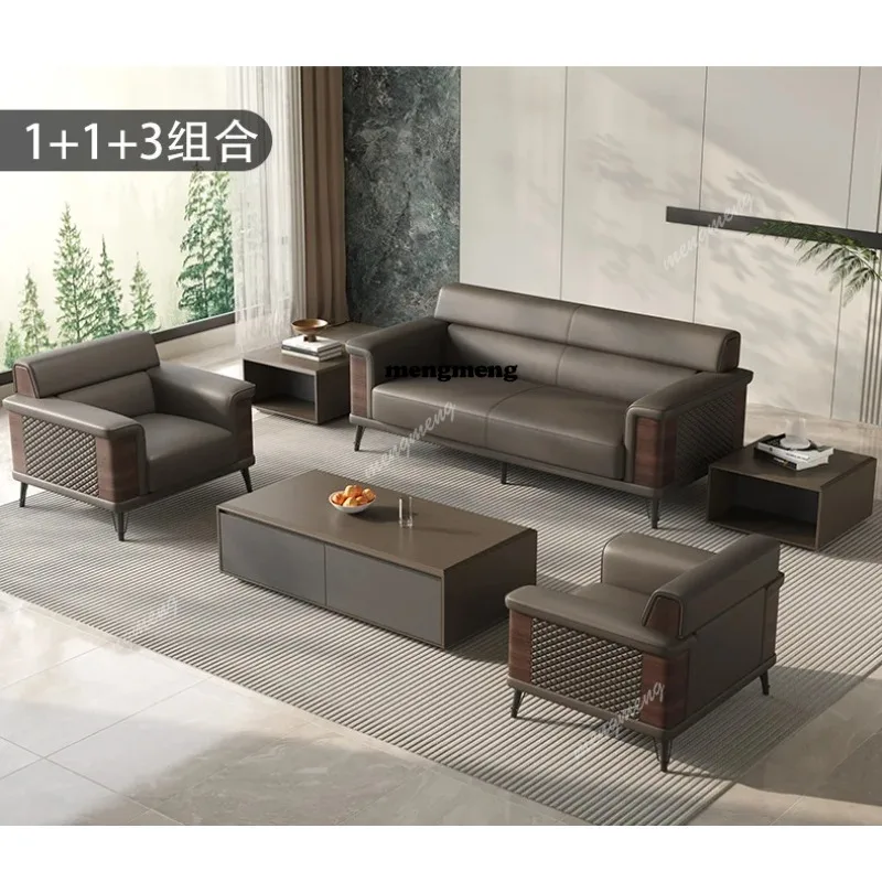 H132 고급 PU 가죽 사무실 소파 커피 세트, 회사 - Office Furniture Company 리뷰 및 가격