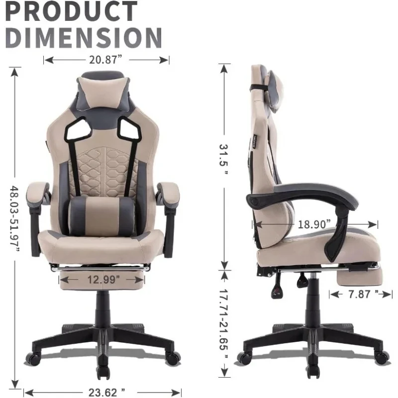 컴퓨터 게임용 인체공학적 의자, 발 받침대, 편안한 등 - Office Furniture Com 리뷰 및 가격