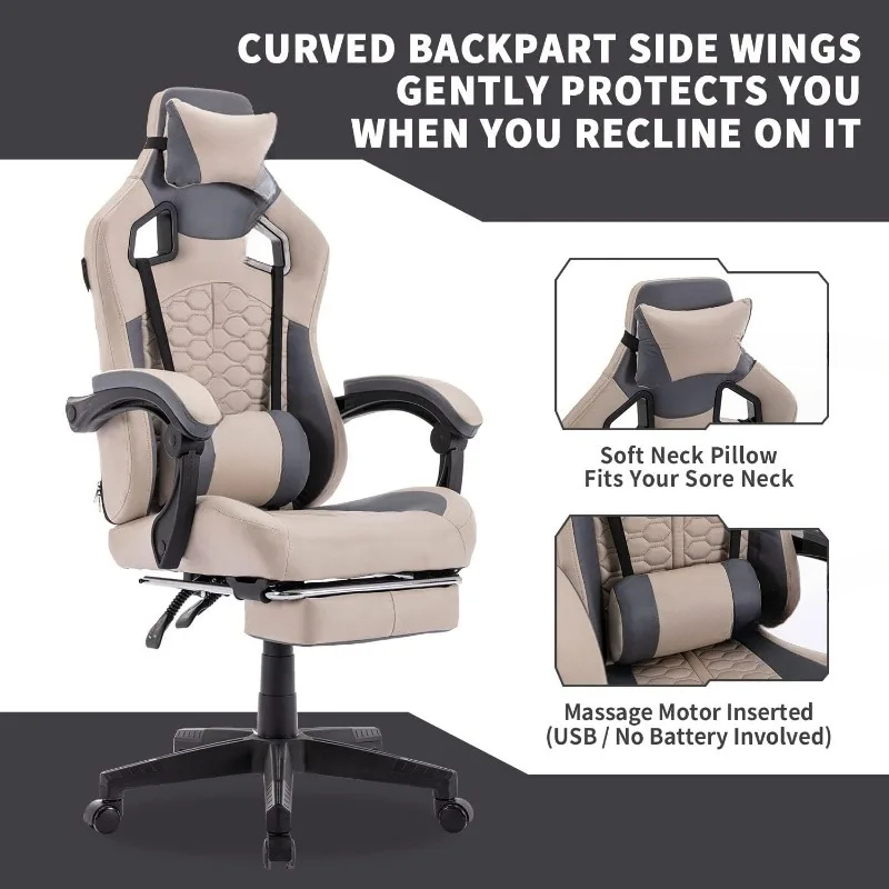 컴퓨터 게임용 인체공학적 의자, 발 받침대, 편안한 등 - Office Furniture Com 리뷰 및 가격